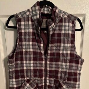 Womens plaid vest size Medium